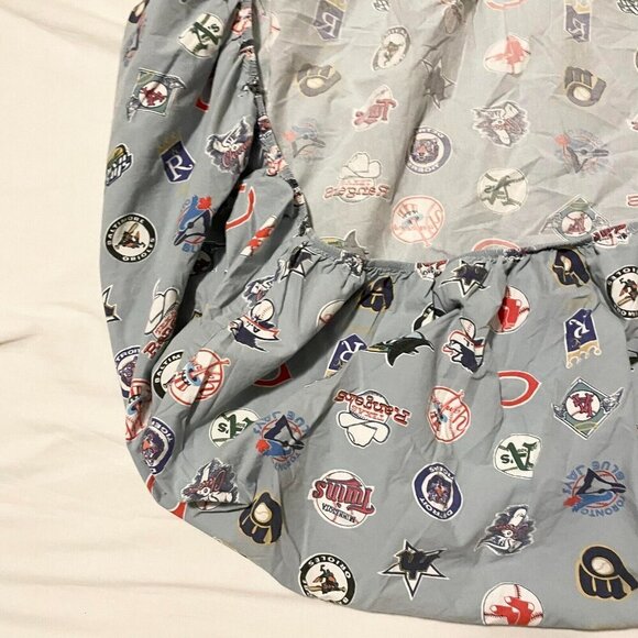 Pottery Barn Teen MLB Cooperstown Logo XL Twin Fitted Sheet - Picture 8 of 16
